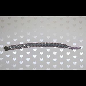 Genuine leather and Swarovski crystal bracelet